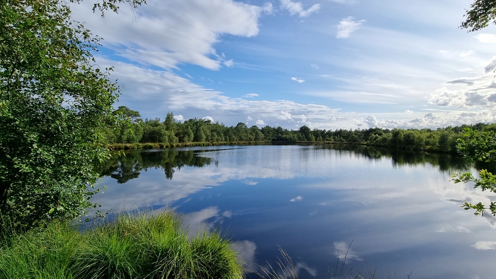Landschaftsfoto von der Hamme, einem Fluss im Landkreis Osterholz-Scharmbeck